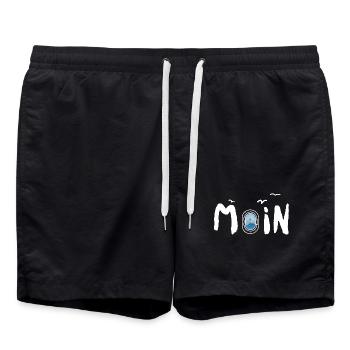 Moin Leuchtturm - Badeshorts - Schwarz - Vorne - AI Model Male 185 light (185cm)