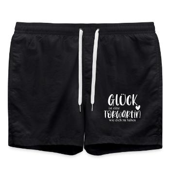 Fußball Torwärtin Sport Torhüterin Geschenk - Badeshorts - Schwarz - Vorne - AI Model Male 185 light (185cm)