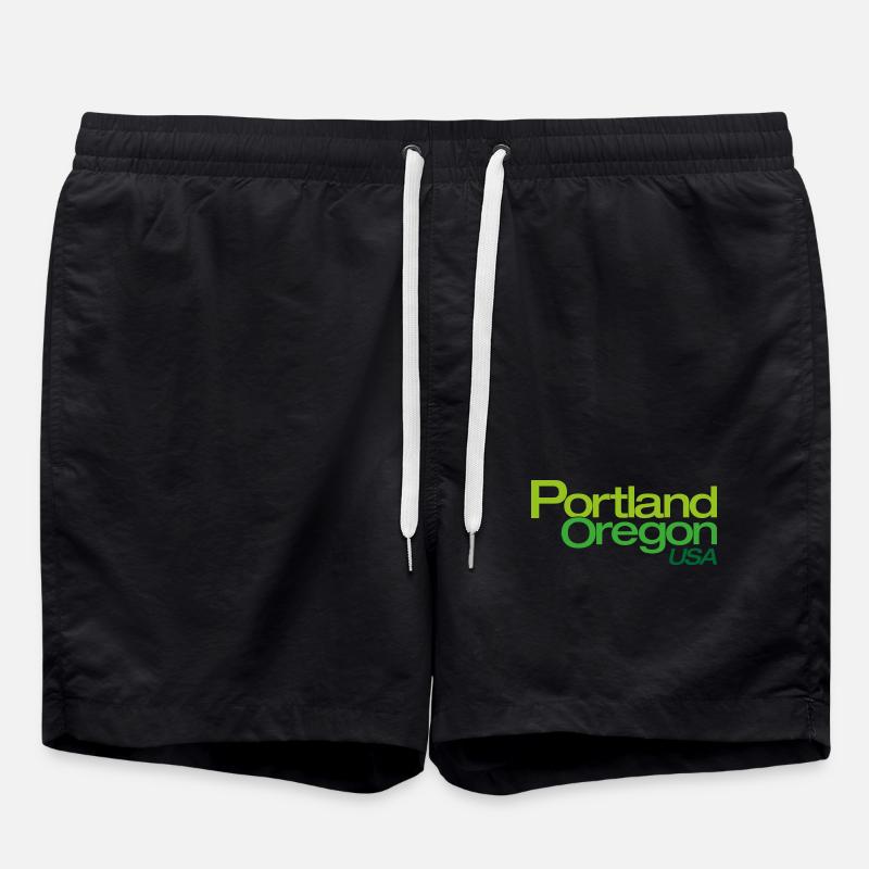 Portland Gradient City Logo - Short de bain - noir