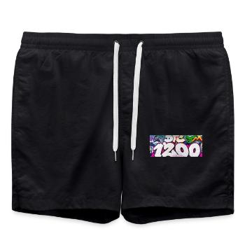 1200 GRAVITÉ EDIT_1 - Short de bain - noir - Devant - AI Model Male 185 light (185cm)