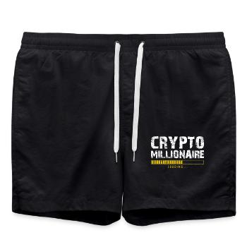 Crypto millionaire - Short de bain - noir - Devant - AI Model Male 185 light (185cm)