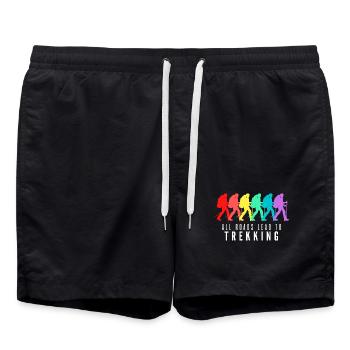All Roads Lead to Trekking - Short de bain - noir - Devant - AI Model Male 185 light (185cm)