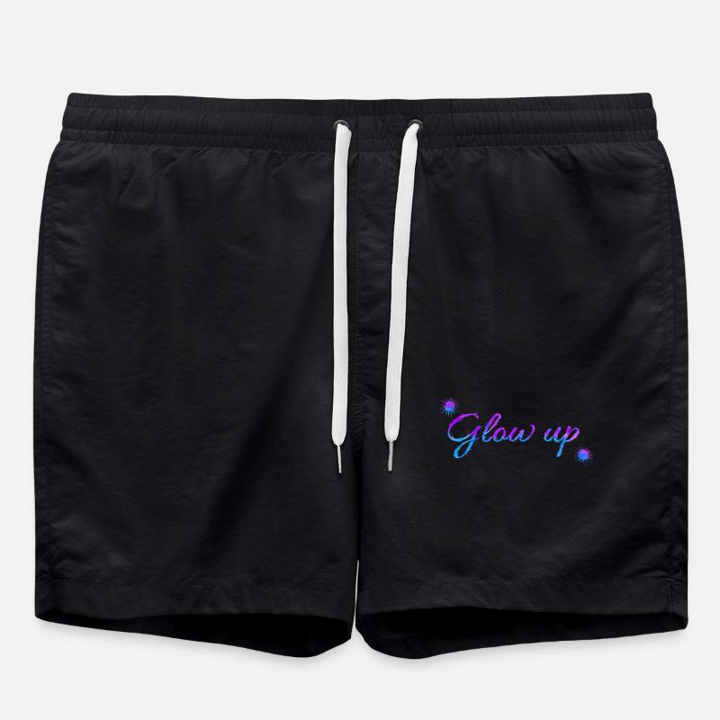 Glow up - Swim Trunks - black