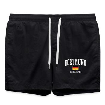Typographie du drapeau allemand de Dortmund - Short de bain - noir - Devant - AI Model Male 185 light (185cm)