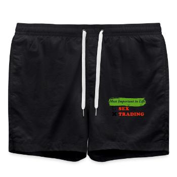 Le plus important dans la vie : le commerce du sexe - Short de bain - noir - Devant - AI Model Male 185 light (185cm)