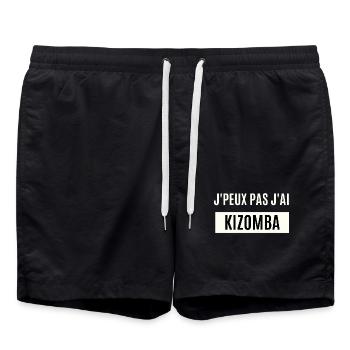 Ich kann nicht Kizomba haben - Badeshorts - Schwarz - Vorne - AI Model Male 185 light (185cm)