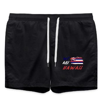 Wir sind Hawaii - Badeshorts - Schwarz - Vorne - AI Model Male 185 light (185cm)