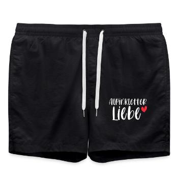 Klettern Alpinklettern Liebe Berge Geschenk - Badeshorts - Schwarz - Vorne - AI Model Male 185 light (185cm)
