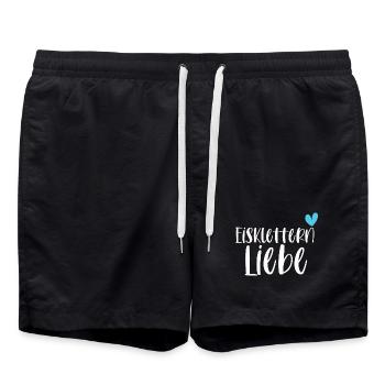 Klettern Eisklettern Liebe Eispickel Geschenk - Badeshorts - Schwarz - Vorne - AI Model Male 185 light (185cm)