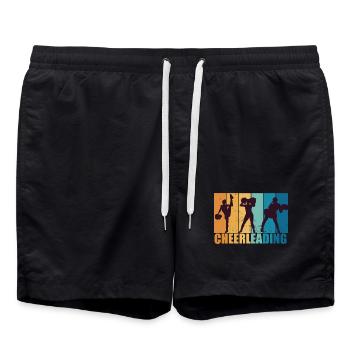 Cheerleading Cheerleader Vintage Cadeau - Short de bain - noir - Devant - AI Model Male 185 light (185cm)