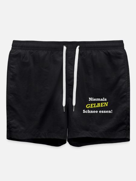 Niemals Gelben Schnee essen - Badeshorts - Schwarz