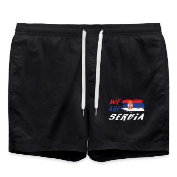 Nous sommes la Serbie - Short de bain - noir - Devant - AI Model Male 185 light (185cm)