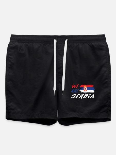 Wir sind Serbien - Badeshorts - Schwarz