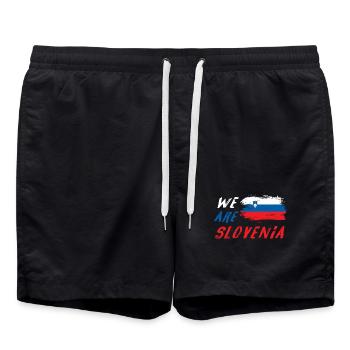 Nous sommes la Slovénie - Short de bain - noir - Devant - AI Model Male 185 light (185cm)