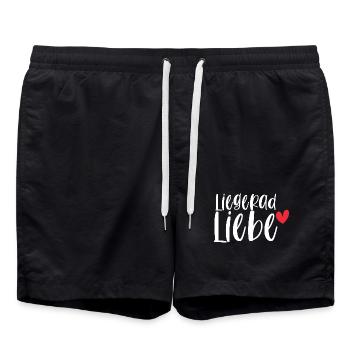 Fahrrad Liegerad Liebe Radsport Sport Geschenk - Badeshorts - Schwarz - Vorne - AI Model Male 185 light (185cm)