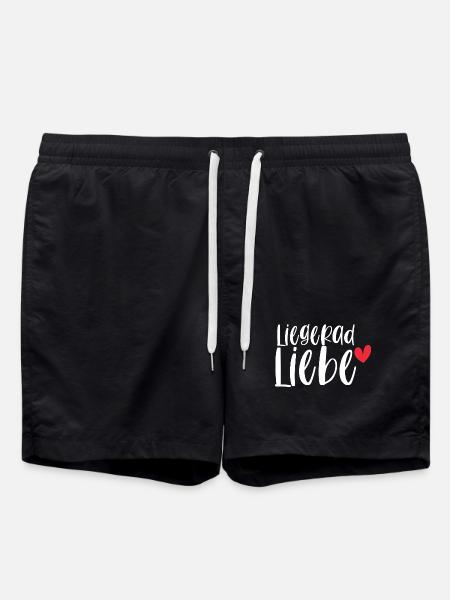Fahrrad Liegerad Liebe Radsport Sport Geschenk - Badeshorts - Schwarz