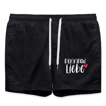 Rennrad Liebe! Fahrrad Sport Radsport Geschenk - Badeshorts - Schwarz - Vorne - AI Model Male 185 light (185cm)