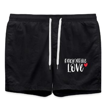 Fahrrad Sport Radsport Geschenk Racingbike Love! - Badeshorts - Schwarz - Vorne - AI Model Male 185 light (185cm)