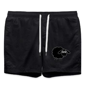 mouton mouton noir - Short de bain - noir - Devant - AI Model Male 185 light (185cm)