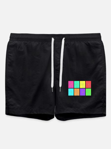 Rock singer in Pop Art - Swim Trunks - black
