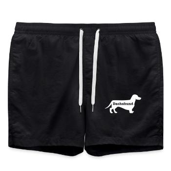 Teckel - Short de bain - noir - Devant - AI Model Male 185 light (185cm)