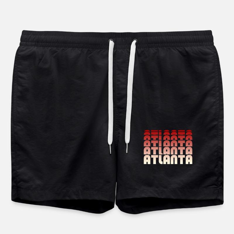 Atlanta Gradient Muster - Badeshorts - Schwarz