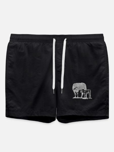 Vache avec veau - Short de bain - noir