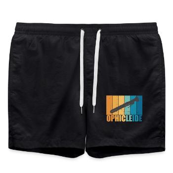Ophicleide Vintage Musiker Instrument Geschenk - Badeshorts - Schwarz - Vorne - AI Model Male 185 light (185cm)