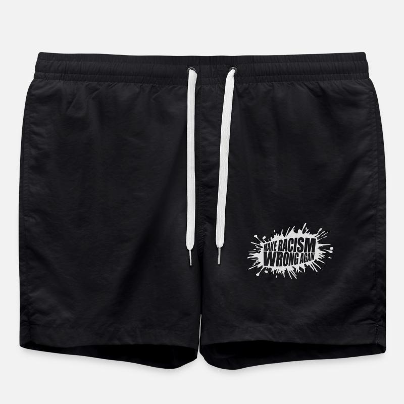 make racism wrong again - Swim Trunks - black