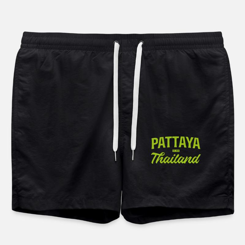Pattaya Thailand LimeScript - Badeshorts - Schwarz