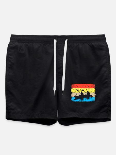 Retro Kayaking - Kayaking - Canoeing & Rowing - Swim Trunks - black