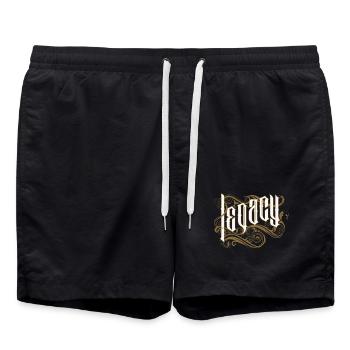 Hinterlassenschaft - Badeshorts - Schwarz - Vorne - AI Model Male 185 light (185cm)