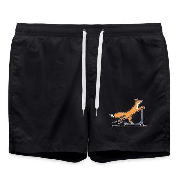 Fuchs - Badeshorts - Schwarz - Vorne - AI Model Male 185 light (185cm)
