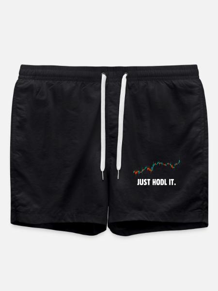 Just hold it bitcoin - Swim Trunks - black