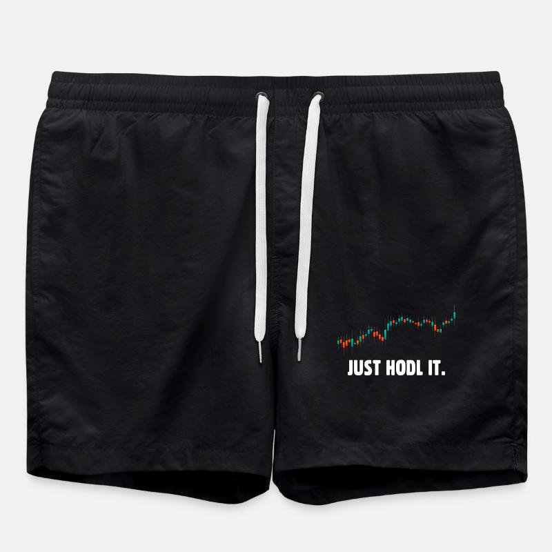 Just hold it bitcoin - Swim Trunks - black