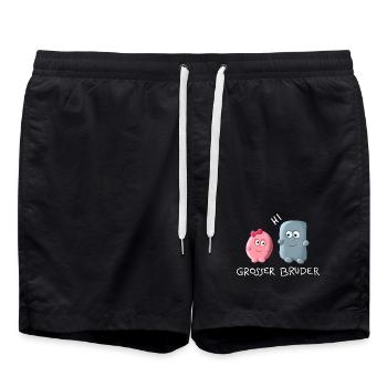 Grosser Bruder - Badeshorts - Schwarz - Vorne - AI Model Male 185 light (185cm)
