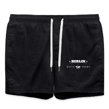 Berlin - Badeshorts - Schwarz - Vorne - AI Model Male 185 light (185cm)