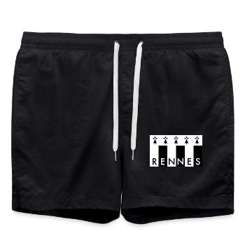 RENNES France Frankreich - Badeshorts - Schwarz - Vorne - AI Model Male 185 light (185cm)