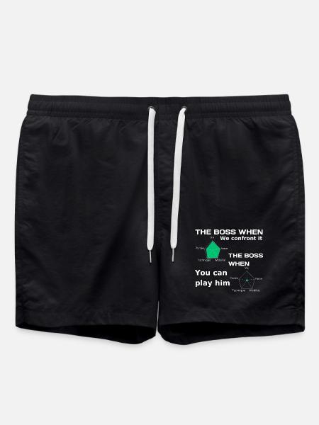  Fighter Mindset: You Can Play Him - Swim Trunks - black
