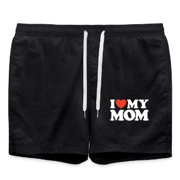 J’adore ma chemise Mom Heart - Short de bain - noir - Devant - AI Model Male 185 light (185cm)