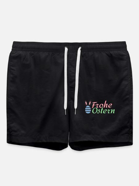 Frohe Ostern - Badeshorts - Schwarz