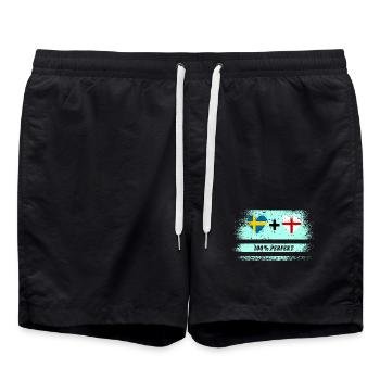 Angleterre et Suède 100% parfait / cadeau - Short de bain - noir - Devant - AI Model Male 185 light (185cm)