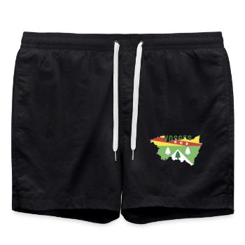 Carte des Vosges et son Blason - Short de bain - noir - Devant - AI Model Male 185 light (185cm)