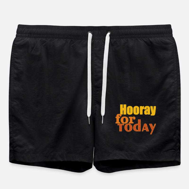 hooray for today - Swim Trunks - black