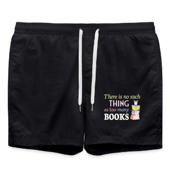 Lire Zebra, il n’y a pas trop de livres - Short de bain - noir - Devant - AI Model Male 185 light (185cm)