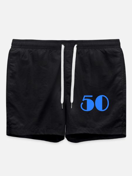 50. BIRTHDAY. HAPPY BIRTHDAY - Swim Trunks - black
