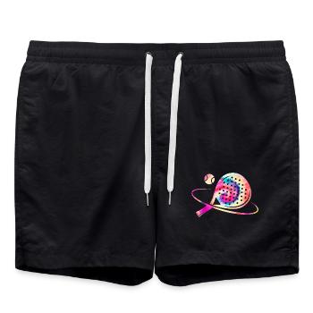 Padel Tennis Coloré - Short de bain - noir - Devant - AI Model Male 185 light (185cm)