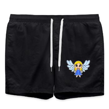 Ailes de fille d’ange - Short de bain - noir - Devant - AI Model Male 185 light (185cm)