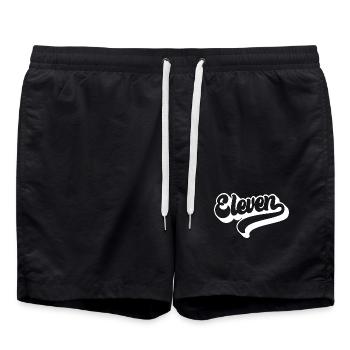 Onze 11e anniversaire Enfants Garçons Filles 11 ans - Short de bain - noir - Devant - AI Model Male 185 light (185cm)