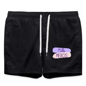 MAÎTRESSE. MERCI. MERCI MAÎTRESSE - Short de bain - noir - Devant - AI Model Male 185 light (185cm)